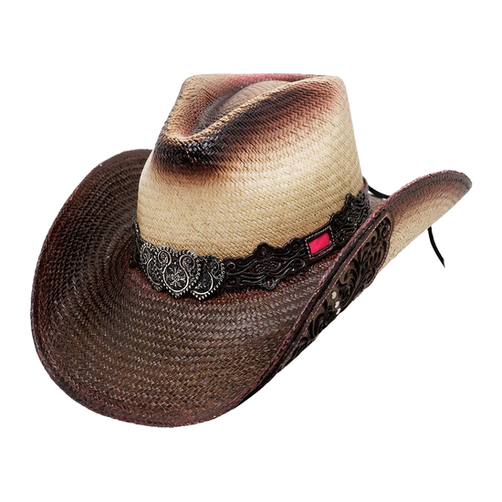 Austin Handmade Hats Ladies One More Time Dark Brown Straw Hat 05-1021