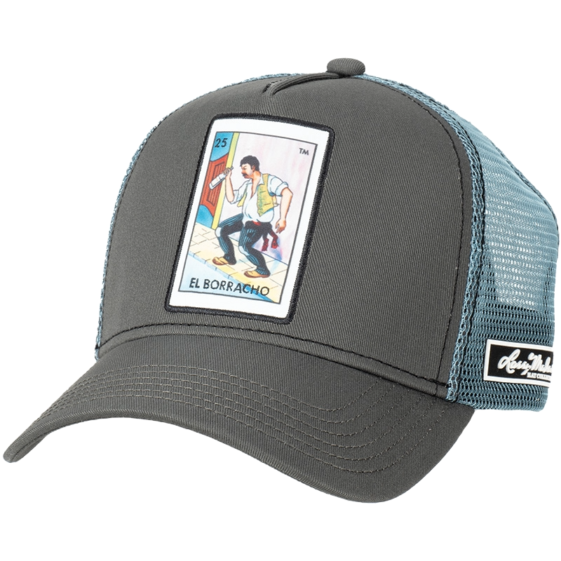 Larry Mahans Men's Loteria El Borracho Grey Cap MCBCLBGY