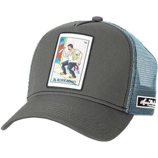 Larry Mahans Men's Loteria El Borracho Grey Cap MCBCLBGY