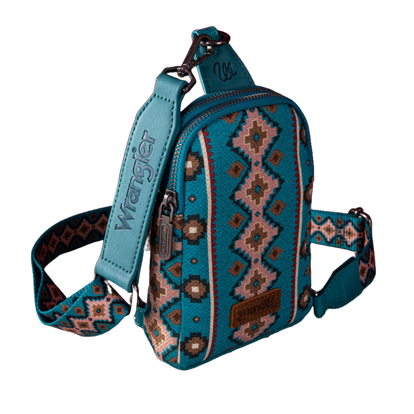 Wrangler Ladies Aztec Dark Turquoise Sling Crossbody Bag WG2205-210DTQ