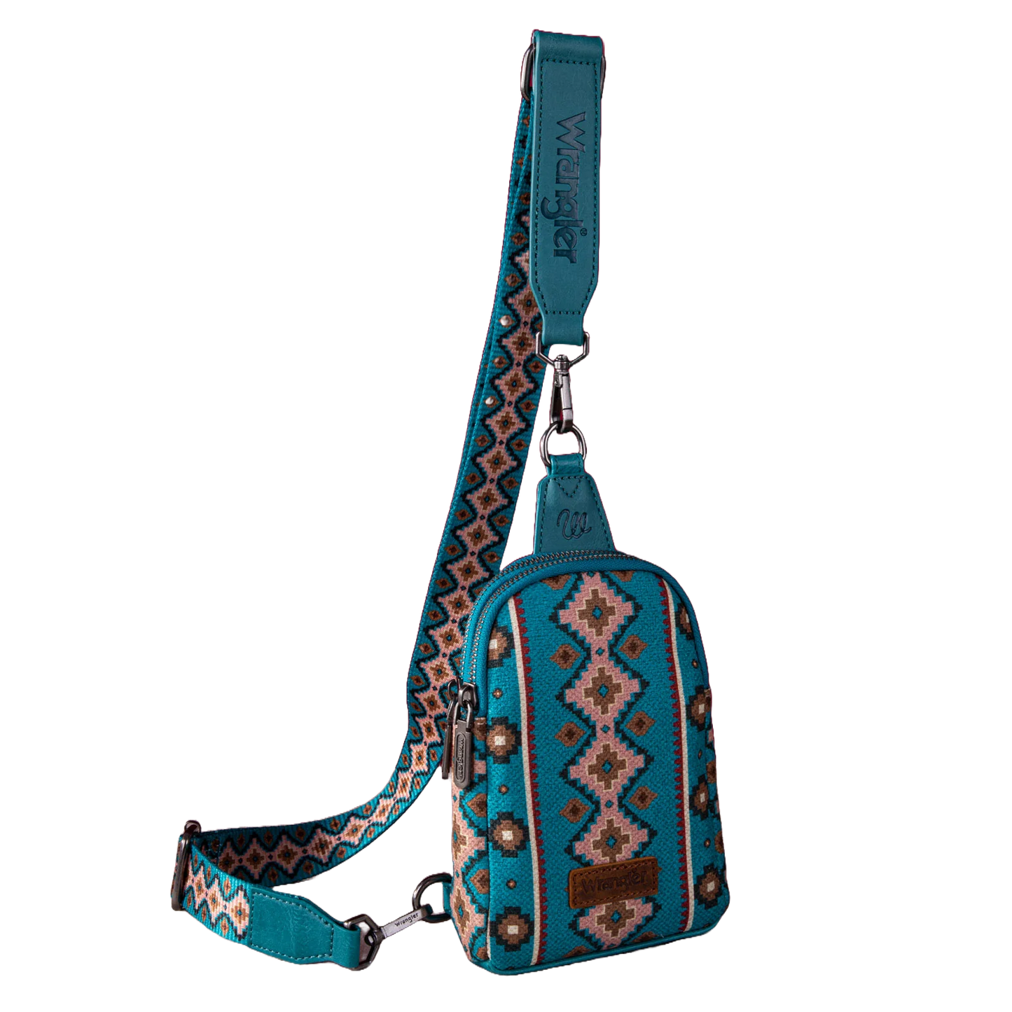 Wrangler Ladies Aztec Dark Turquoise Sling Crossbody Bag WG2205-210DTQ