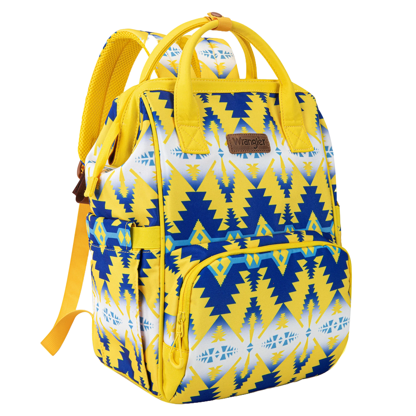 Wrangler Ladies Aztec Printed Yellow Dual Sided Diaper Bag WG2204-9110YL