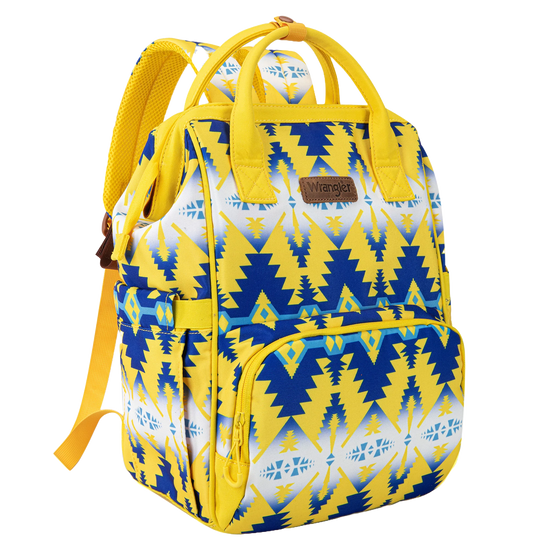 Wrangler Ladies Aztec Printed Yellow Dual Sided Diaper Bag WG2204-9110YL