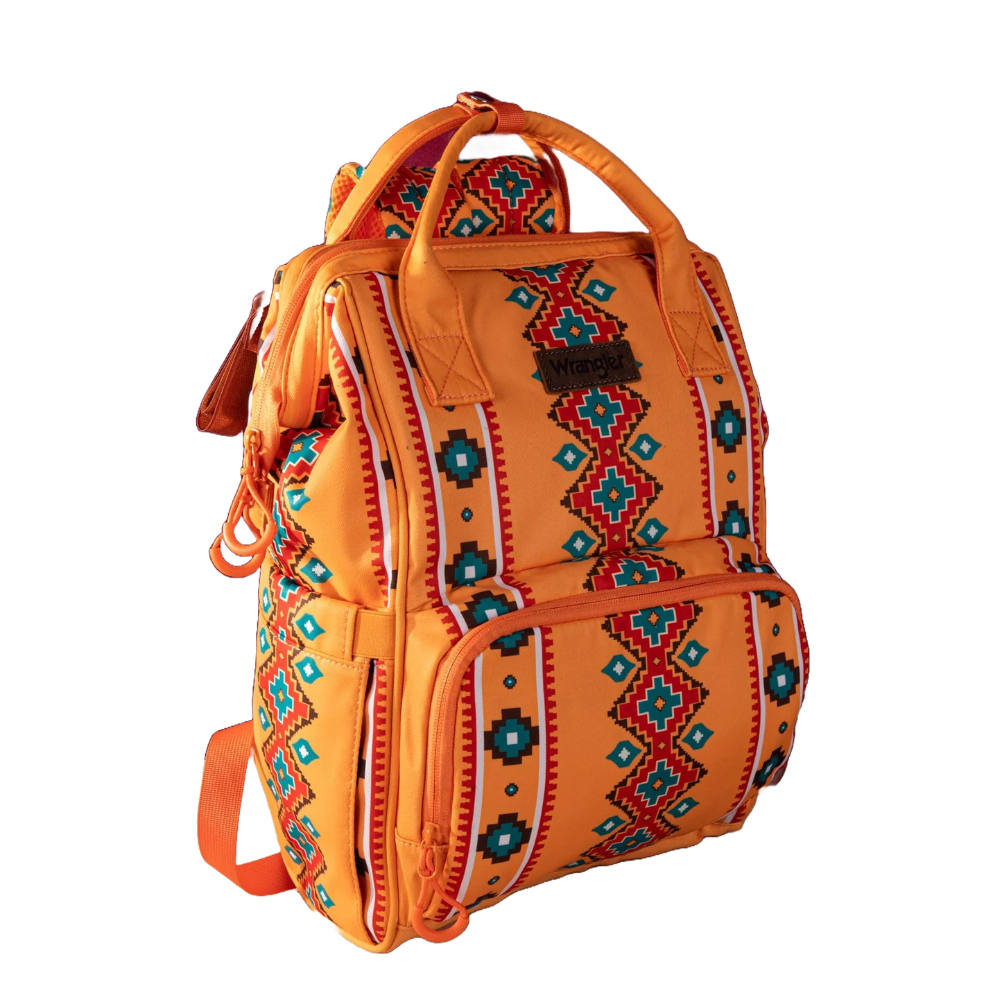 Wrangler Ladies Aztec Printed Mustard Dual Sided Diaper Bag WG2204-9110MST