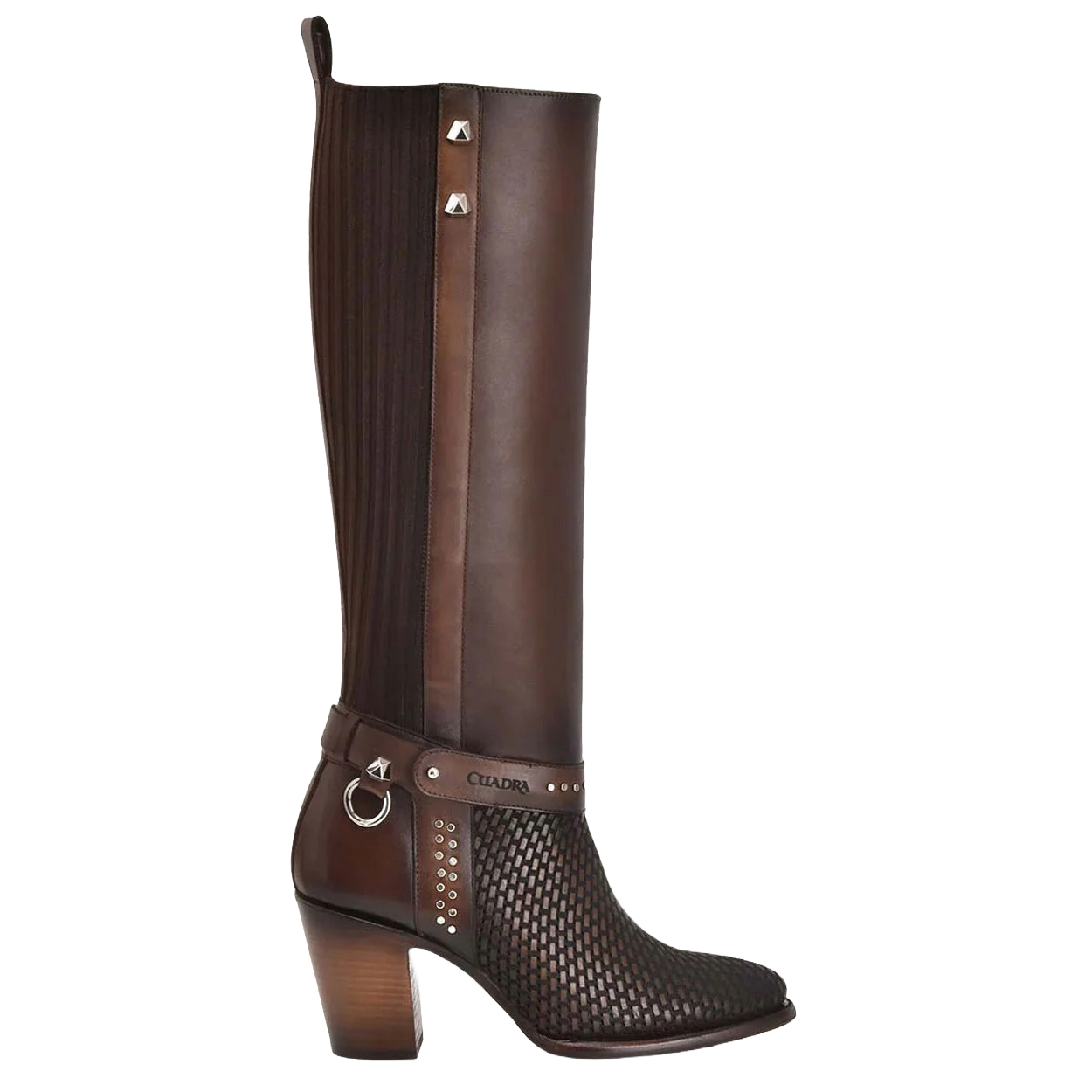 Cuadra Ladies Cowhide Honey & Brown Round Toe Tall Boots CU774