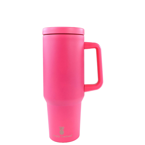 Simply Southern 40oz Insulated Hot Pink Tumbler 0224-TUMBLER40-SLD-PINK