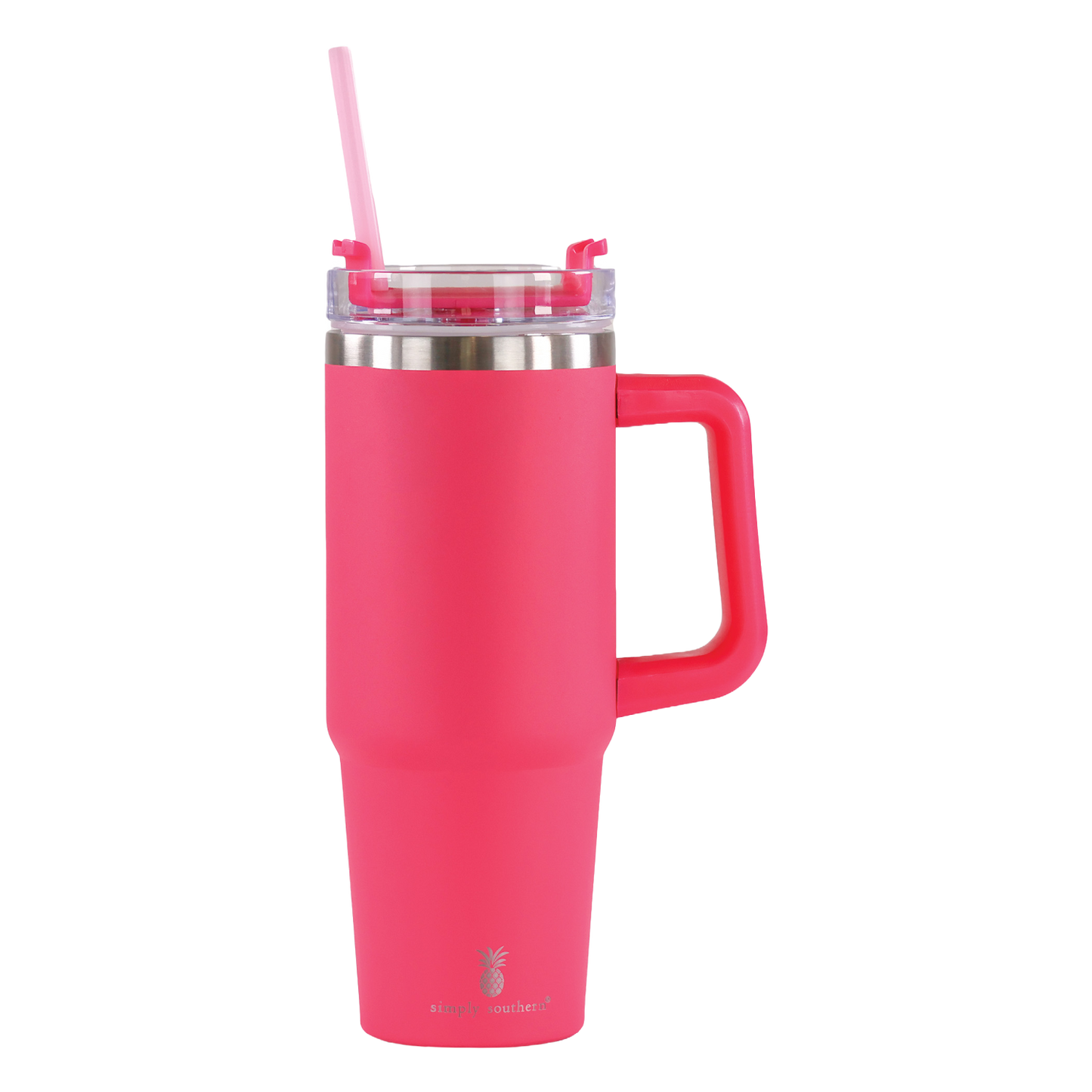 Simply Southern 30oz Insulated Hot Pink Tumbler 0224-TUMBLER30-SLD-PINK