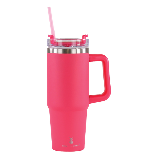 Simply Southern 30oz Insulated Hot Pink Tumbler 0224-TUMBLER30-SLD-PINK