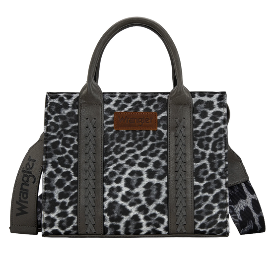 Wrangler Ladies Leopard Grey Print Concealed Carry Tote Crossbody Bag WG70G-8120CLGY