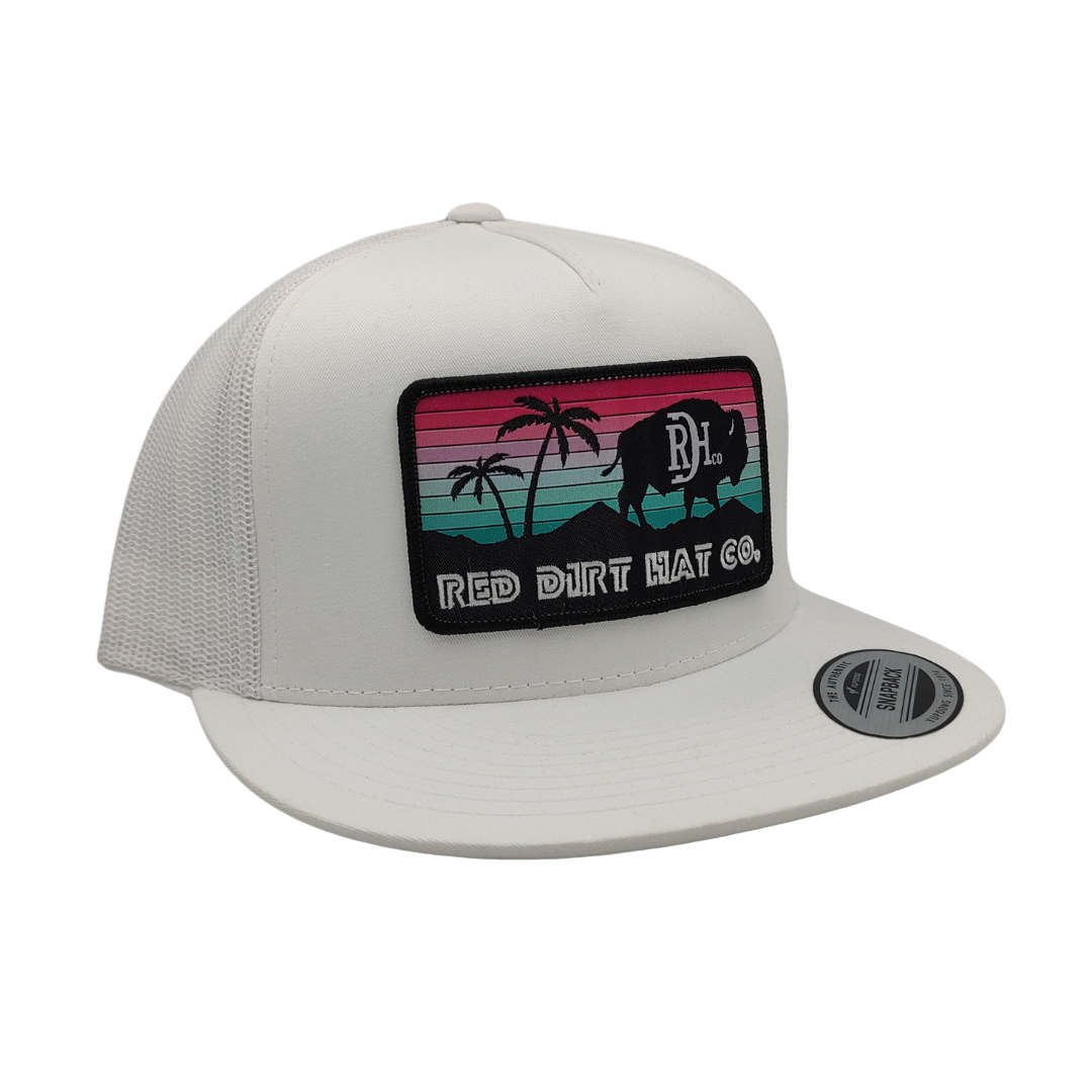 Red Dirt Hat Co. Miami Vice Classic White Trucker Cap RDHC-324