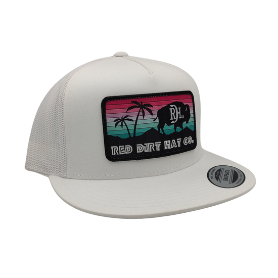 Red Dirt Hat Co. Miami Vice Classic White Trucker Cap RDHC-324