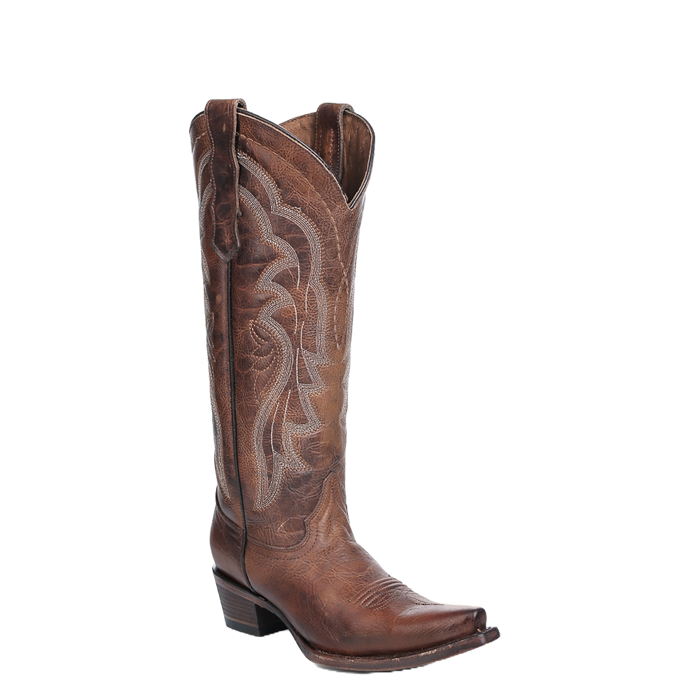 Circle G By Corral Ladies Shedron Snip Toe Brown Western Boots L6181