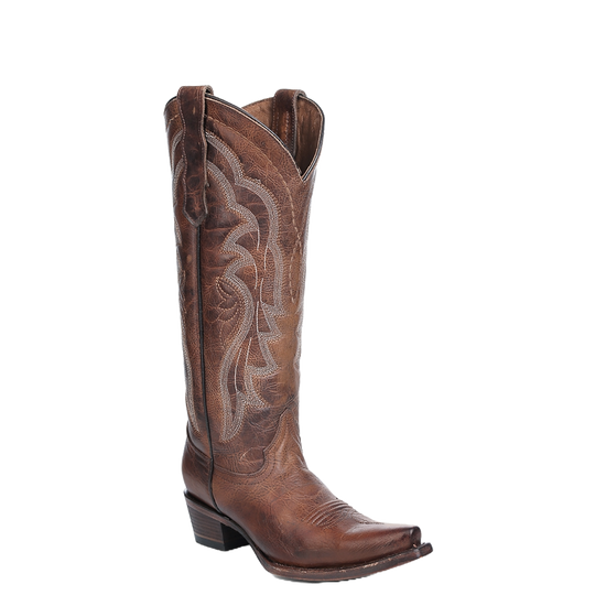 Circle G By Corral Ladies Shedron Snip Toe Brown Western Boots L6181