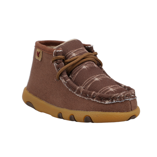 Twisted X Infant's Chukka Dark Brown & White Driving Moc ICA0042