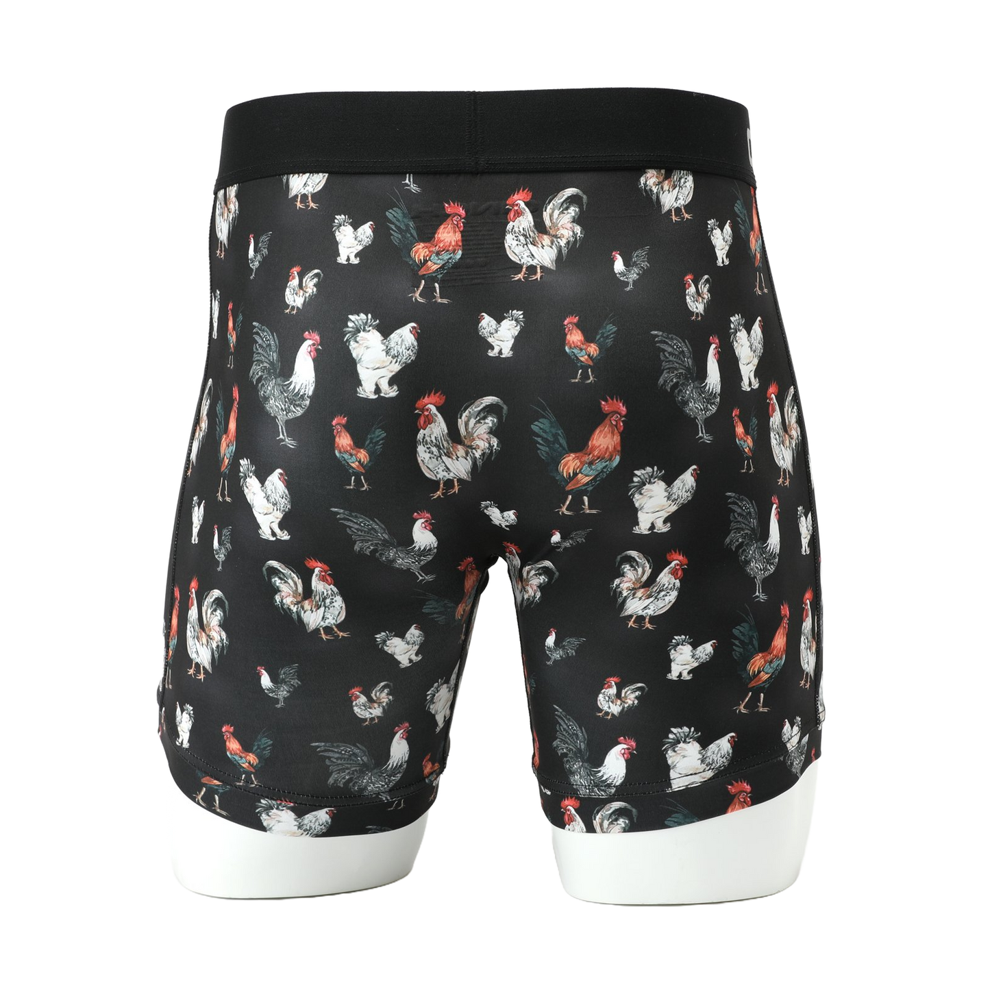 Cinch Men's 6" Rooster Print Black Boxer Brief MXY6002032