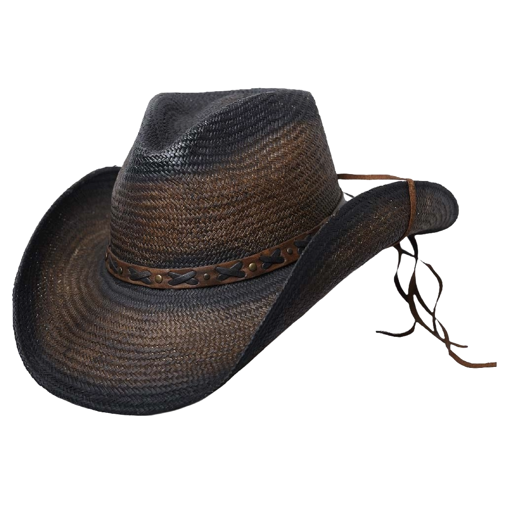 Austin Handmade Hats Tuscon Dark Brown Western Straw Hat 05-652