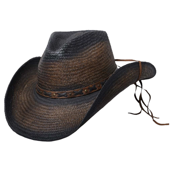 Austin Handmade Hats Tuscon Dark Brown Western Straw Hat 05-652