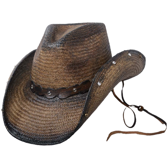 Austin Handmade Hats Savanna Dark Brown Straw Hat 05-601