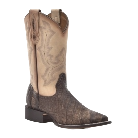 Corral Mens Capuchino-Sand Alligator Embroidery Wide Square Toe B5003