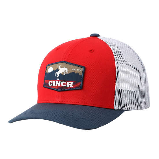 Cinch Men's Red Horizon Trucker Cap MCC0110016