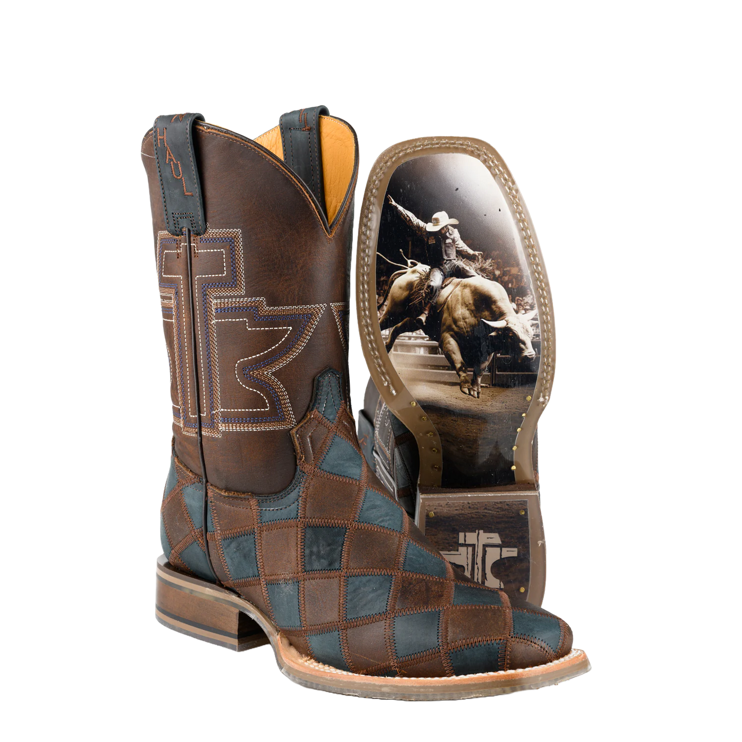 Tin Haul Men's Check Me Out Leather Western Boot 14-020-0077-0534