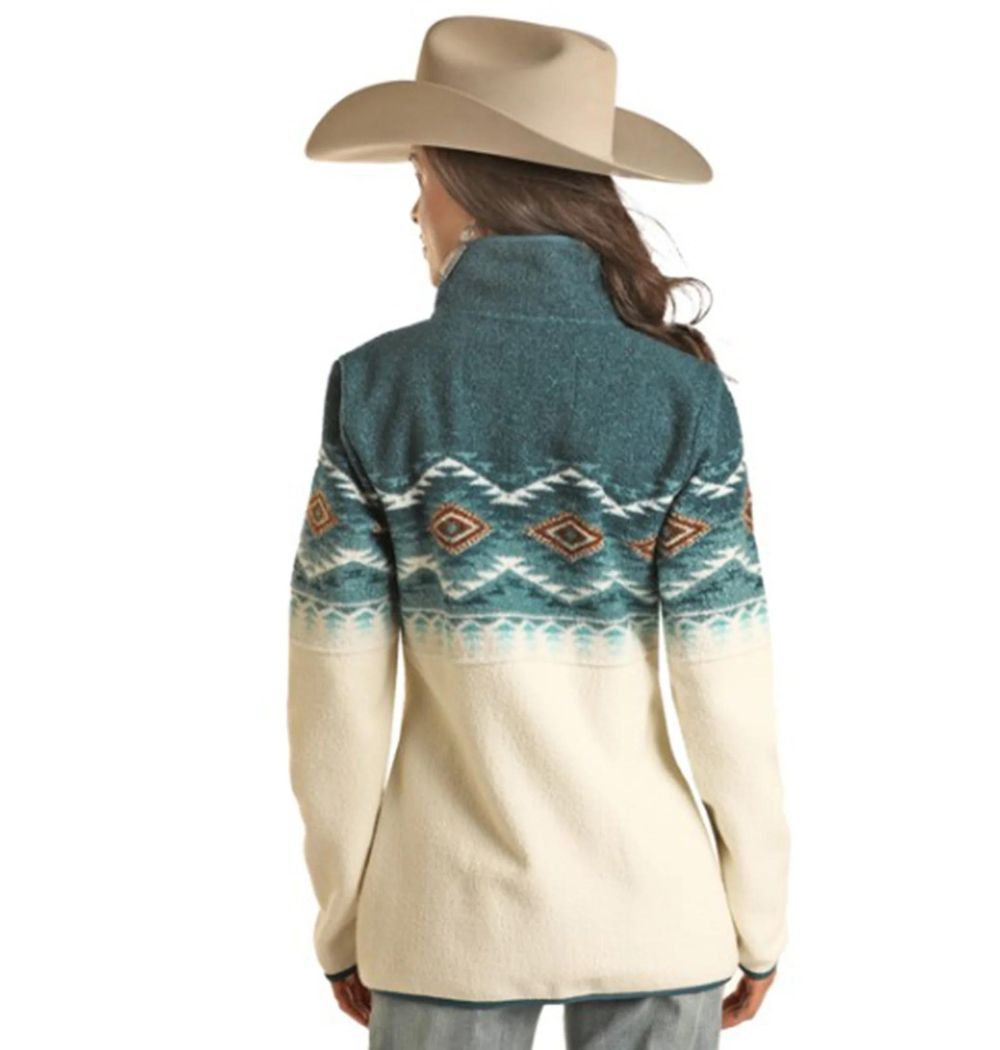 Powder River Outfitters Ladies Aztec Border Caribbean Pullover DW91C01841