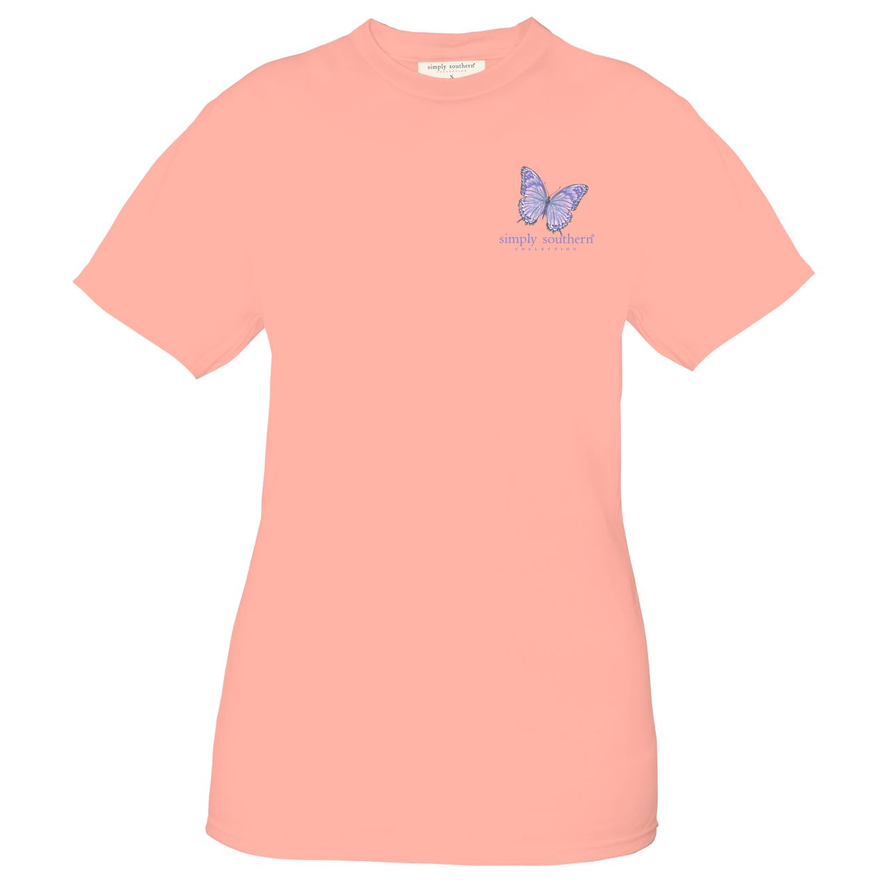 Simply Southern Girls Butterfly Wing Cocktail Orange T-Shirt SS-WING-COCKTAIL