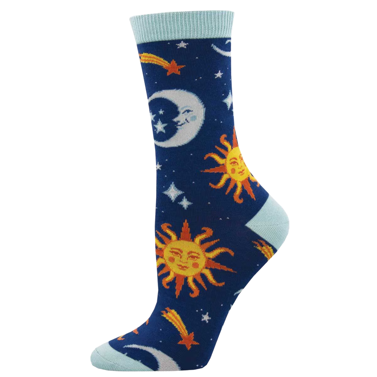 SockSmith Ladies Clear Skies Navy Blue Crew Socks WBN2326-NAV