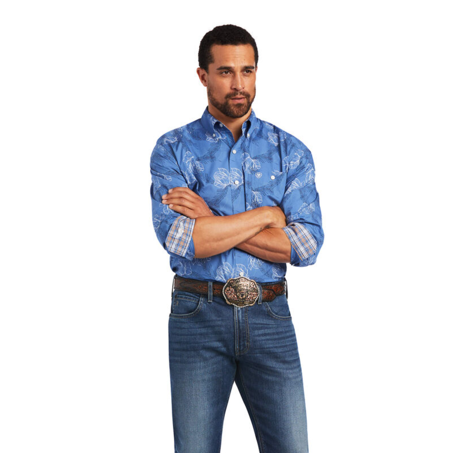 Ariat® Men's Relentless Headway Dutch Blue Button Down Shirt 10040714