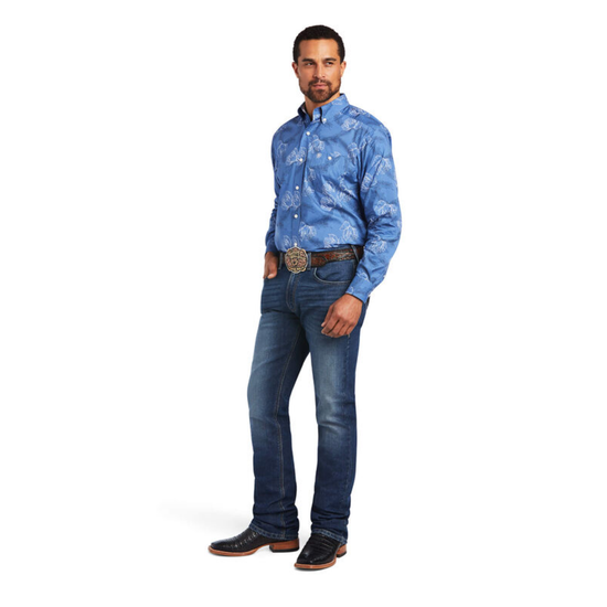 Ariat® Men's Relentless Headway Dutch Blue Button Down Shirt 10040714