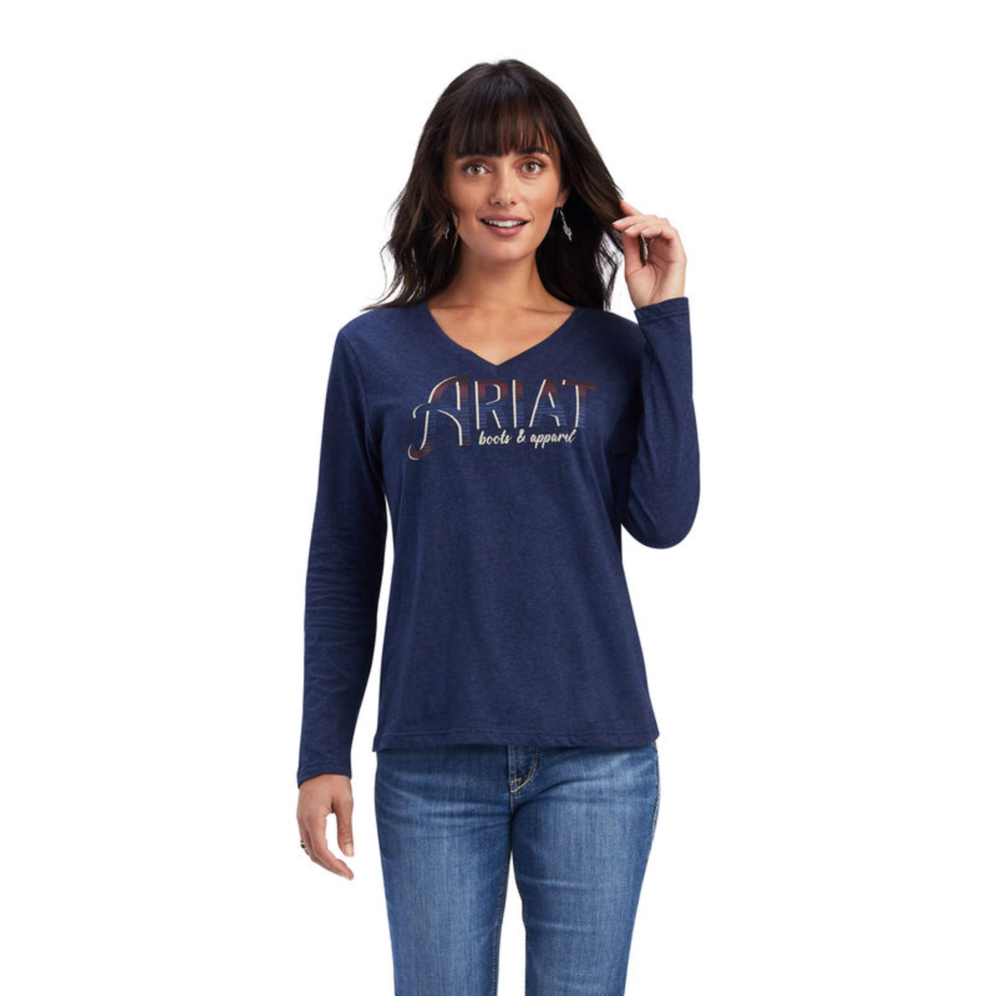 Ariat® Ladies R.E.A.L.™ Relaxed Navy Heather T-shirt 10041339