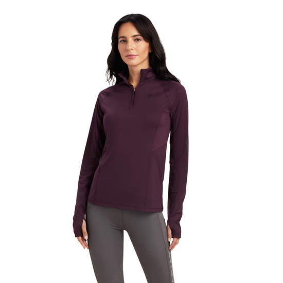 Ariat® Ladies Lumina Lowell Mulberry Red Long Sleeve Shirt 10041344