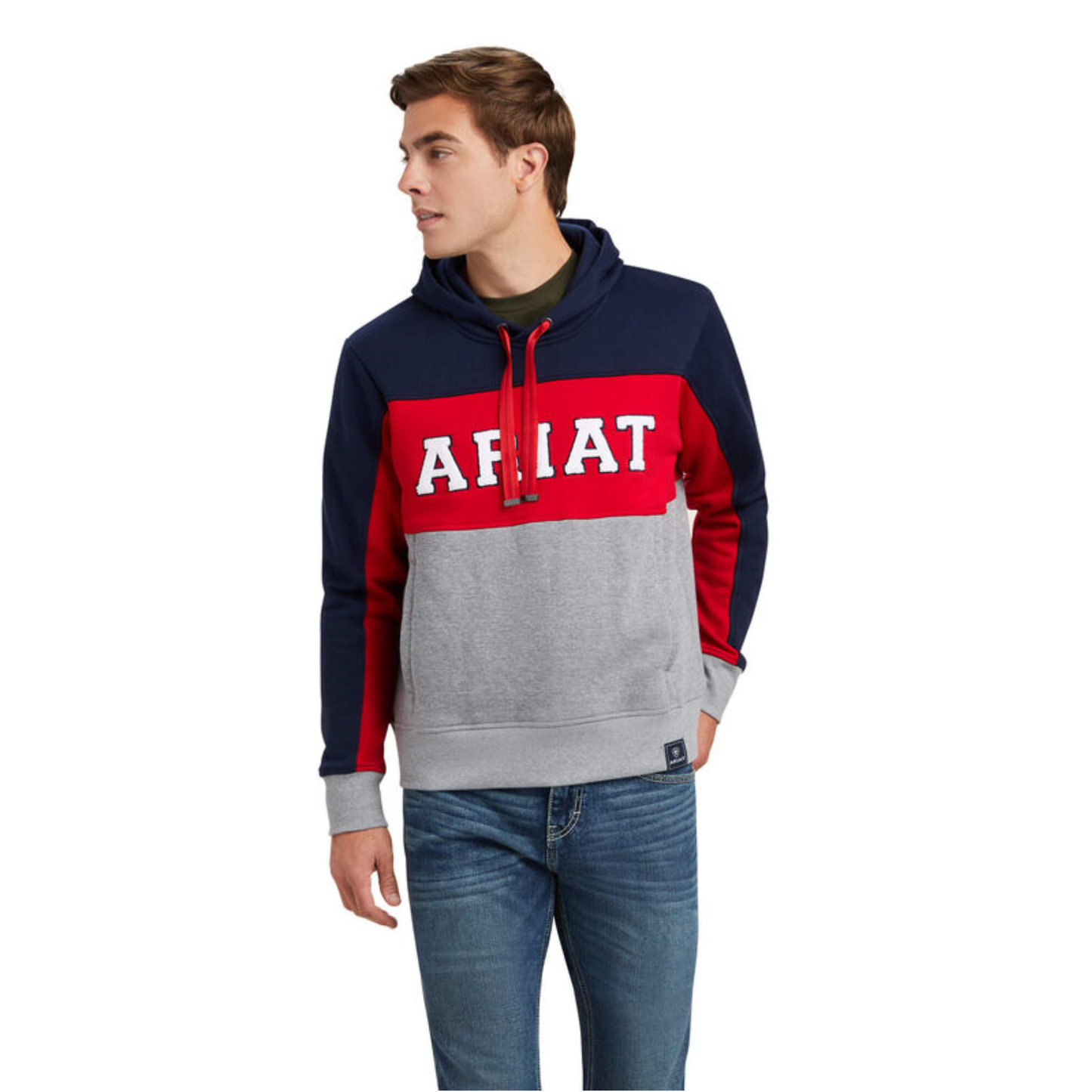 Ariat® Men's Rabere Team Colorblocking Navy Hoodie 10041386