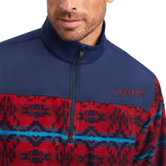 Ariat® Men's Multicolored Aztec Print 1/4 Zip Pullover 10041429