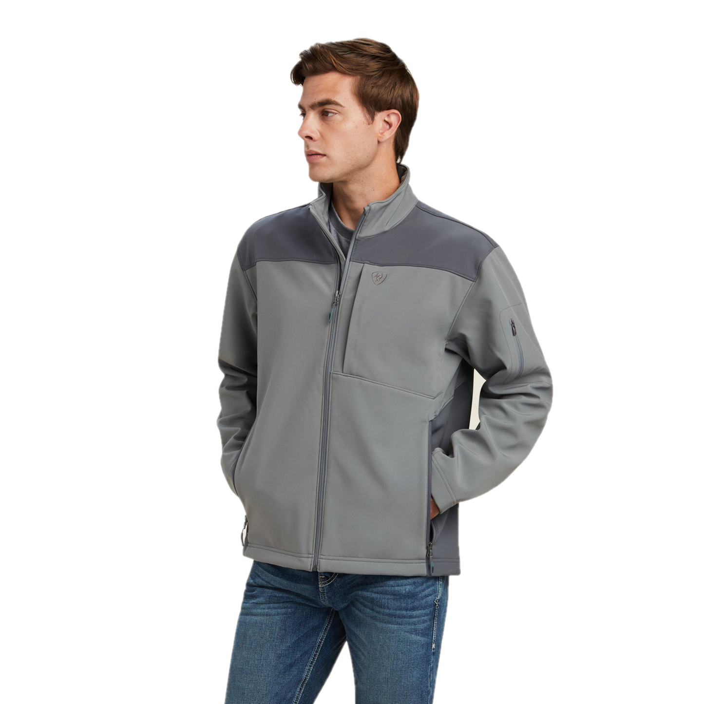 Ariat® Men's Vernon 2.0 Jetty Gray Softshell Jacket 10041609