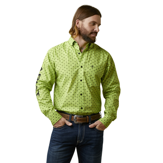 Ariat® Men's Team Pruitt Wasabi Green Casual Button Down Shirt 10045065