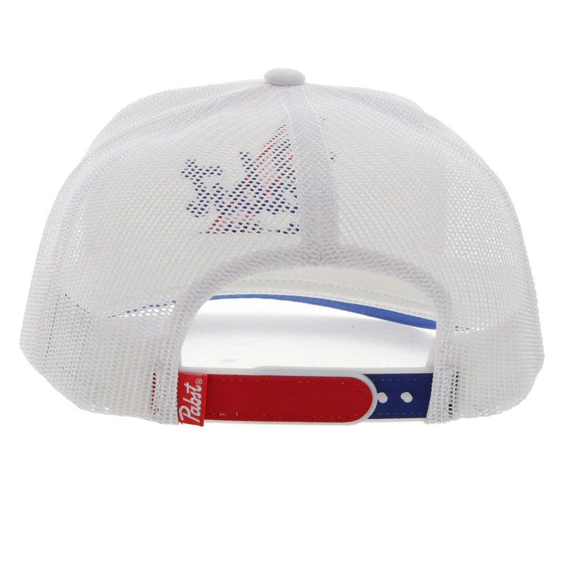 Hooey® Men's Pabst Blue Ribbon 5-panel White Trucker Cap 2275T-WH