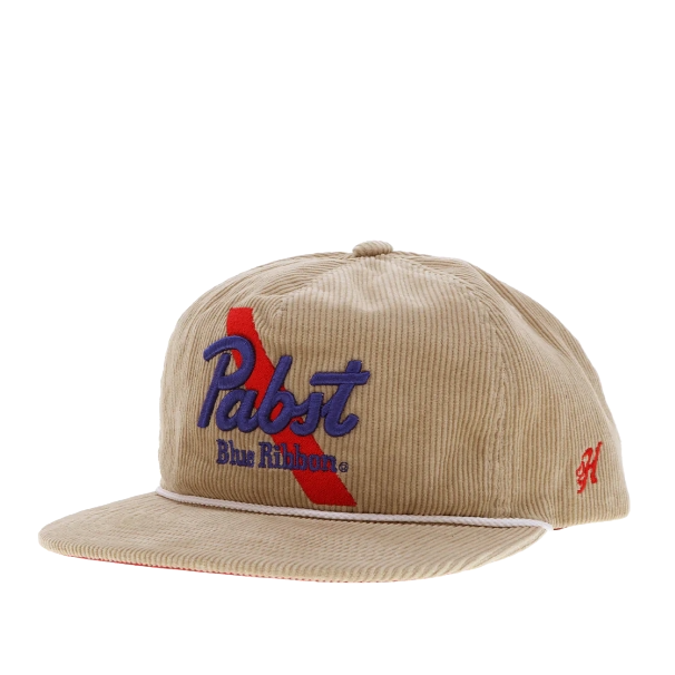 Hooey Men's Pabst Blue Ribbon Tan Corduroy Trucker Cap 2375T-TN