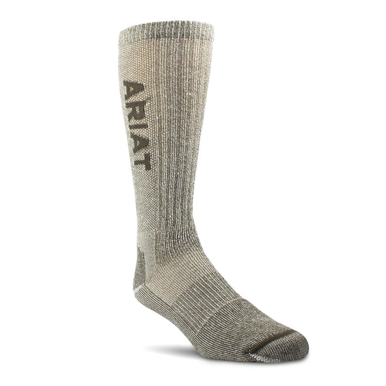 Ariat® Unisex Lightweight Merino Wool Olive Work Socks AR2309-301