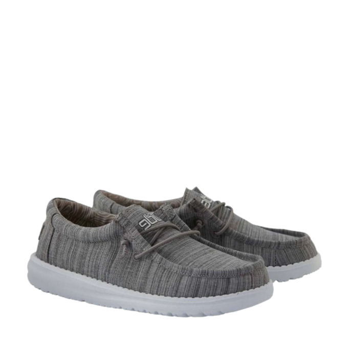 Hey Dude Youth Wendy Chambray Onyx Casual Shoes