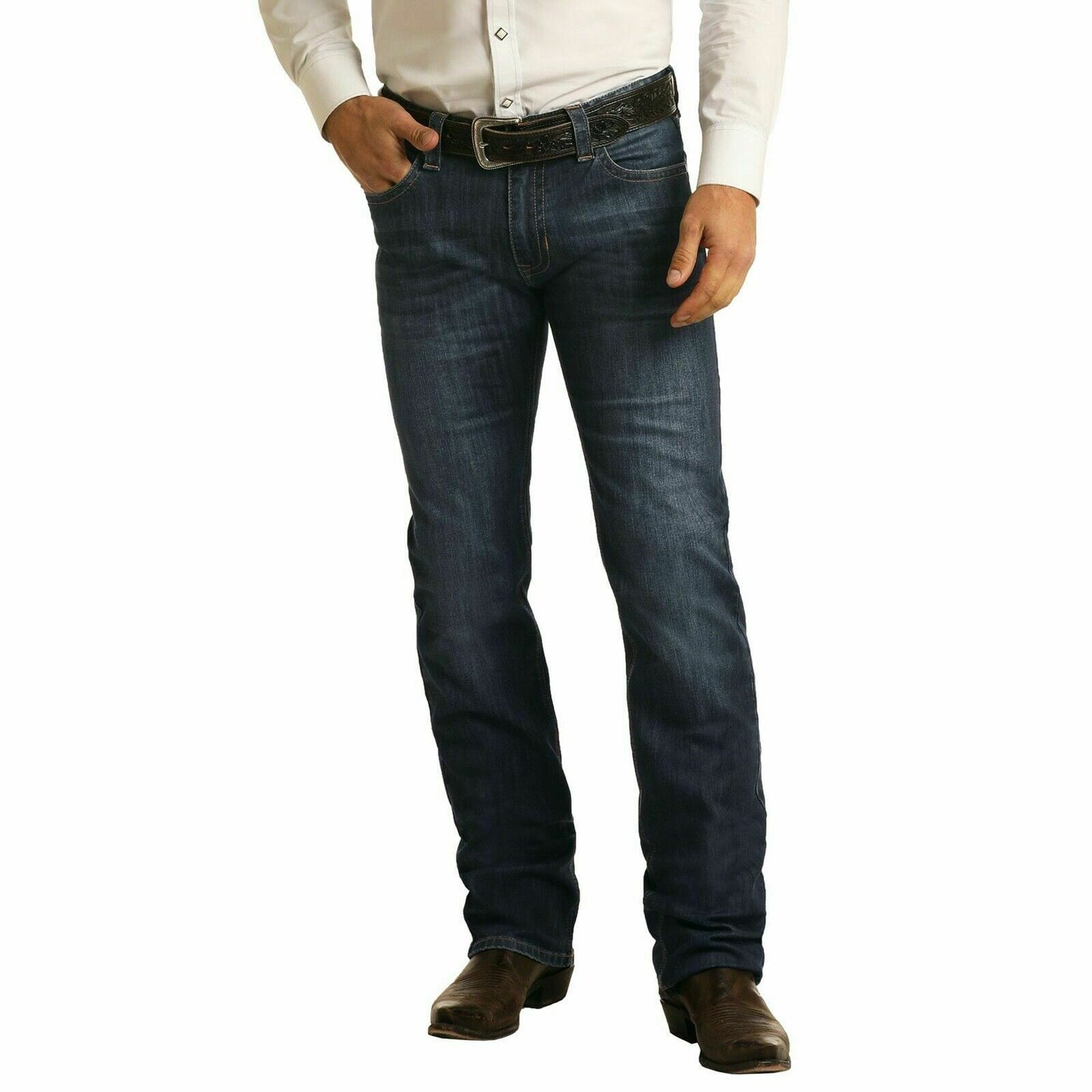 Men's Slim Fit Stretch Revolver Straight Leg Jeans - Rock and Roll