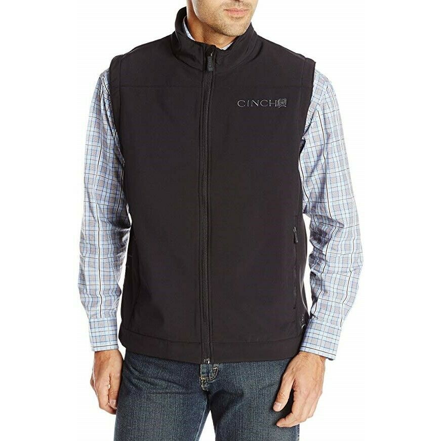 Cinch Men's Black Solid Bonded Vest MWV1012010