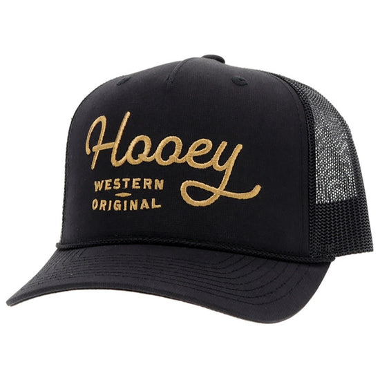 Hooey Men's OG 5-panel Black Trucker Cap 2160T-BK