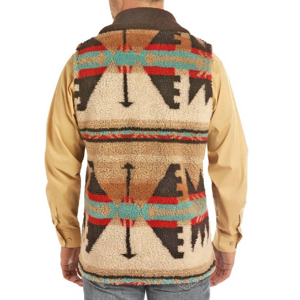 Powder River Men's Aztec Jacquard Fleece Jacket
