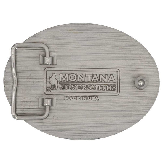 Montana Silversmiths Trimmed American Flag Attitude Belt Buckle A867