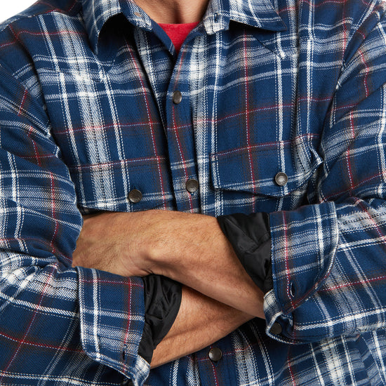 Mens Cali Holi Military Muscle Fit Flannel Lined Shirt Jacket Khaki 156002  - cali holi