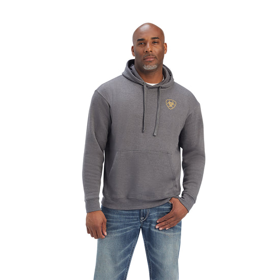 Ariat® Men's Camo Flag Charcoal Heather Hoodie 10041730