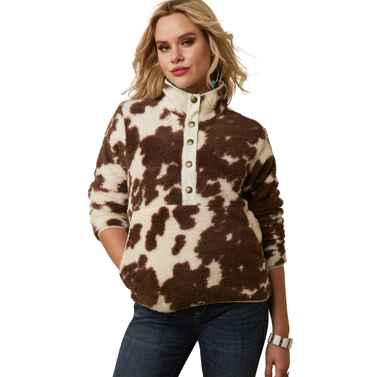 Ariat Ladies R.E.A.L Fading Lines White Onyx Hoodie 10046451 – Wild West  Boot Store