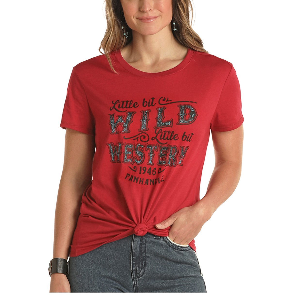 Rock & Roll Cowgirl Children's Rainbow Baseball T-Shirt