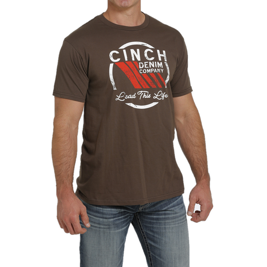 Cinch® Men's "Lead This Life" Brown Graphic T-Shirt MTT1690504